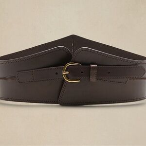 Banana Republic Chocolate Brown Belt with Gold Buckle